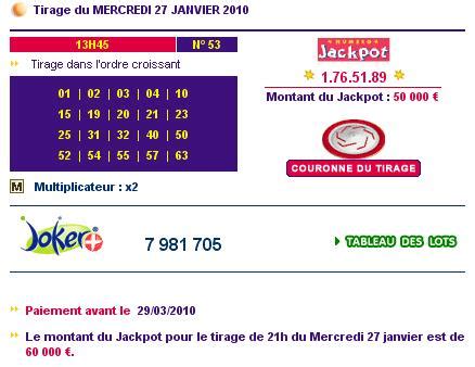 résultat du keno d'aujourd'hui.
